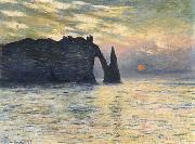 Claude Monet Etretat,Sunset china oil painting artist